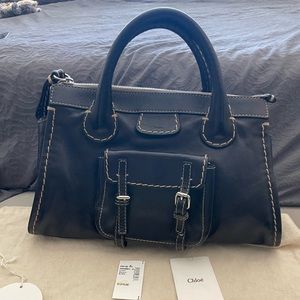 Authentic Vintage Chloe Edith Satchel Handbag Black